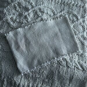 White Knit Fabric Swatch